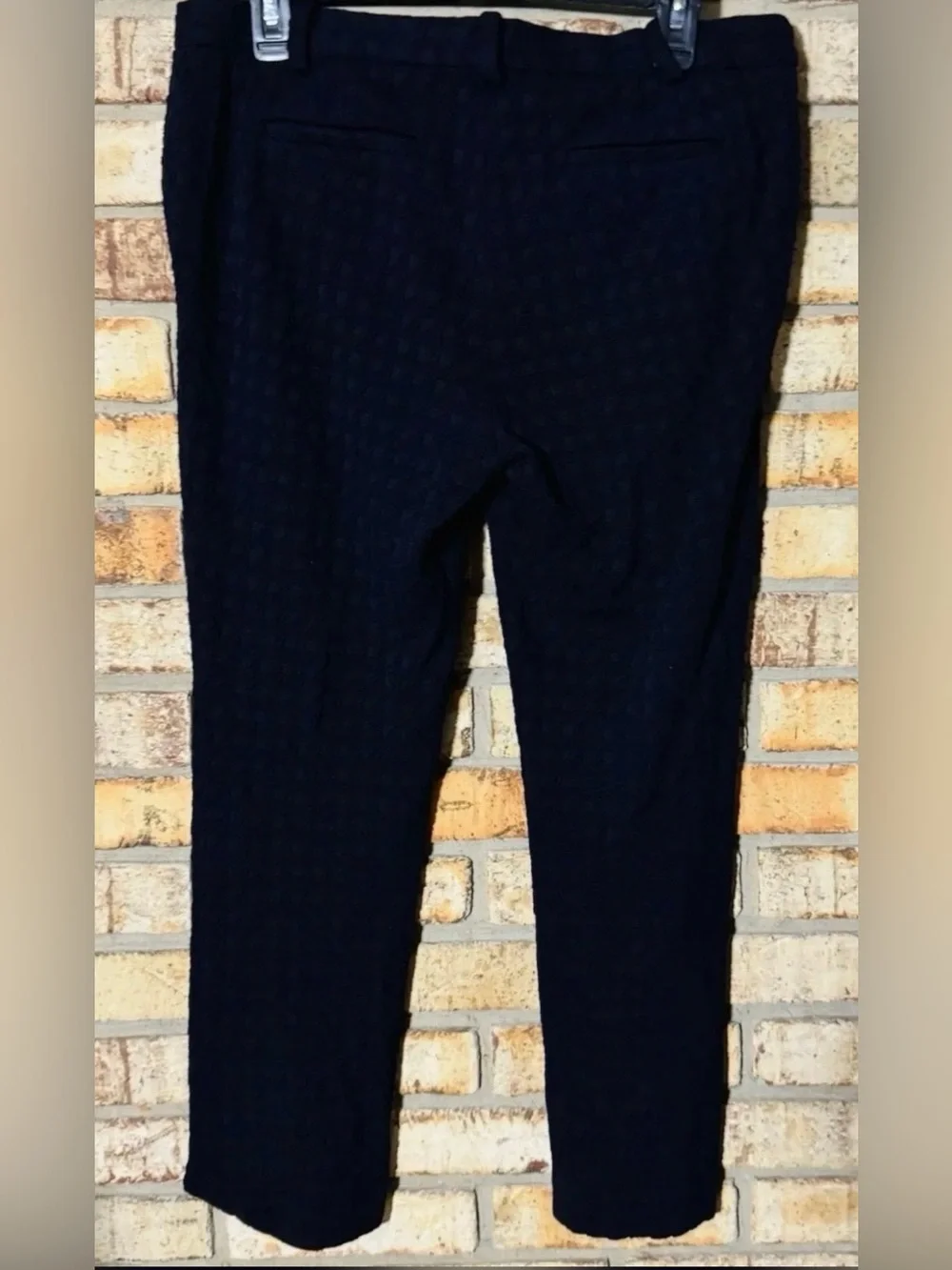 Tory Burch M Navy Textured Pants